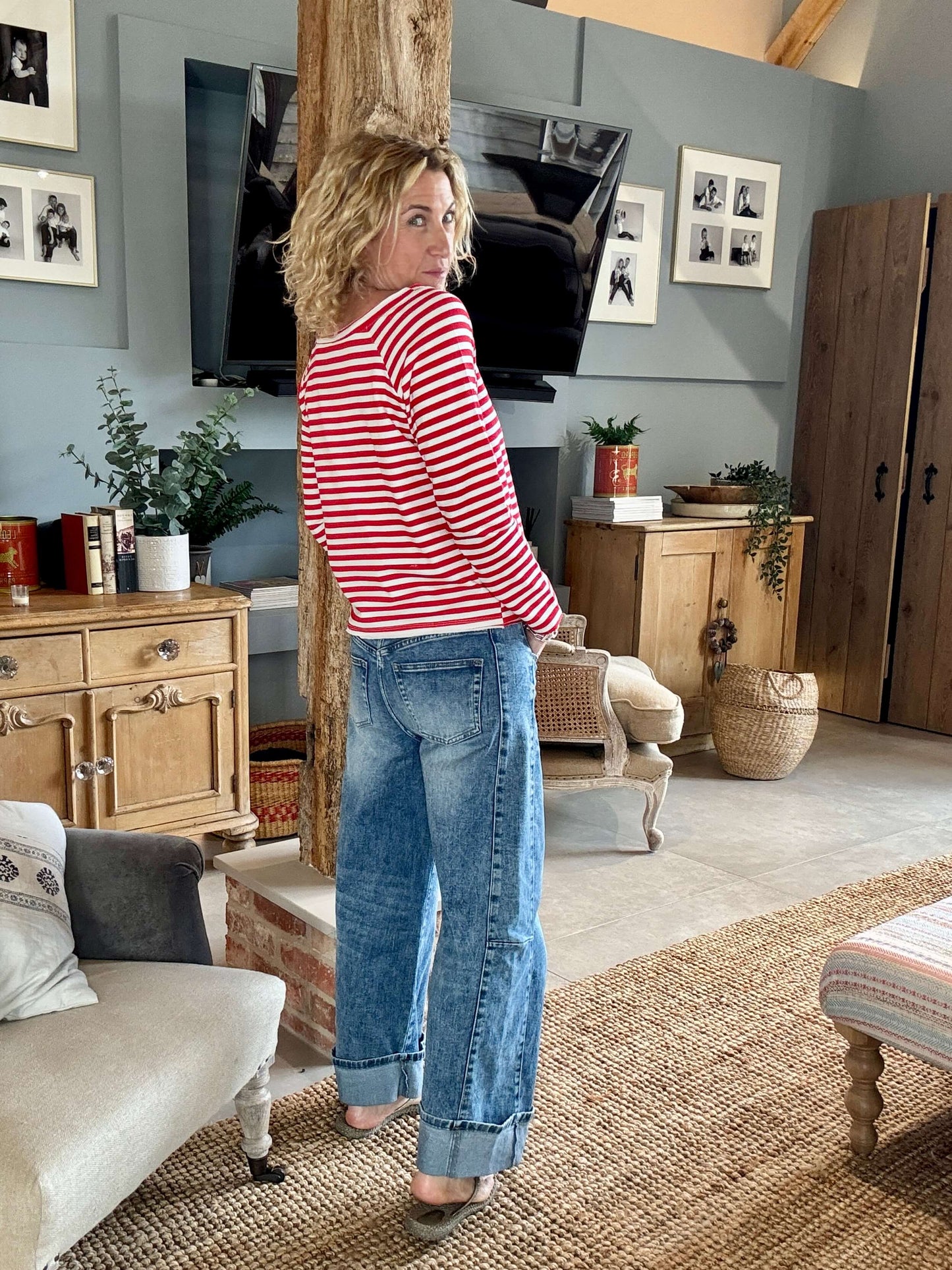 Breton Stripe Slub | Cornish Red