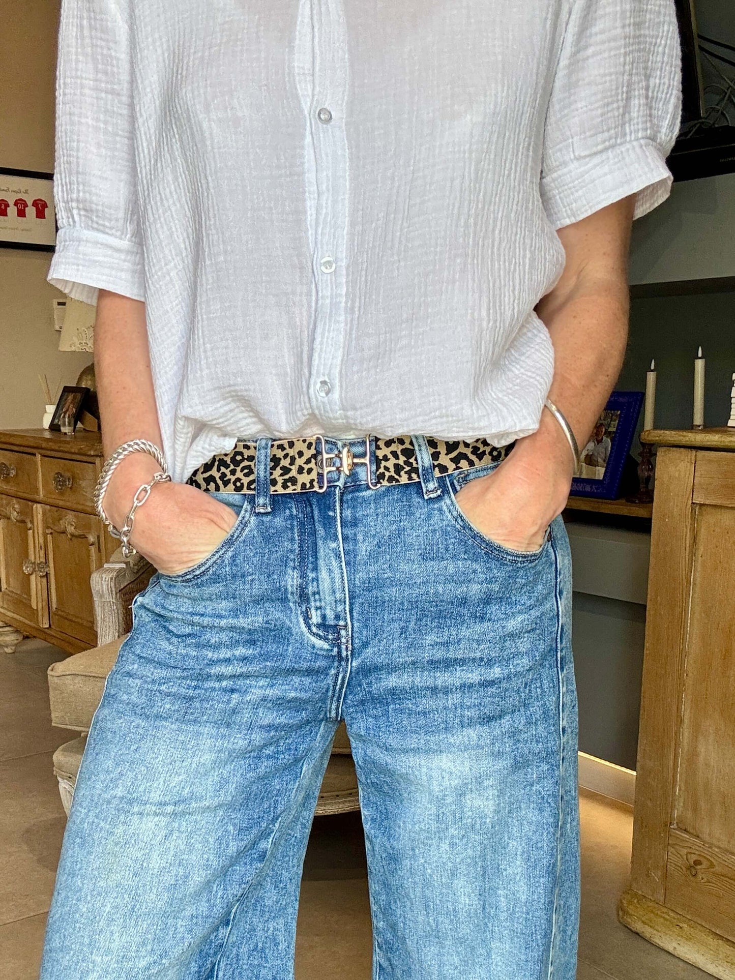 Leopard Toggle Belt