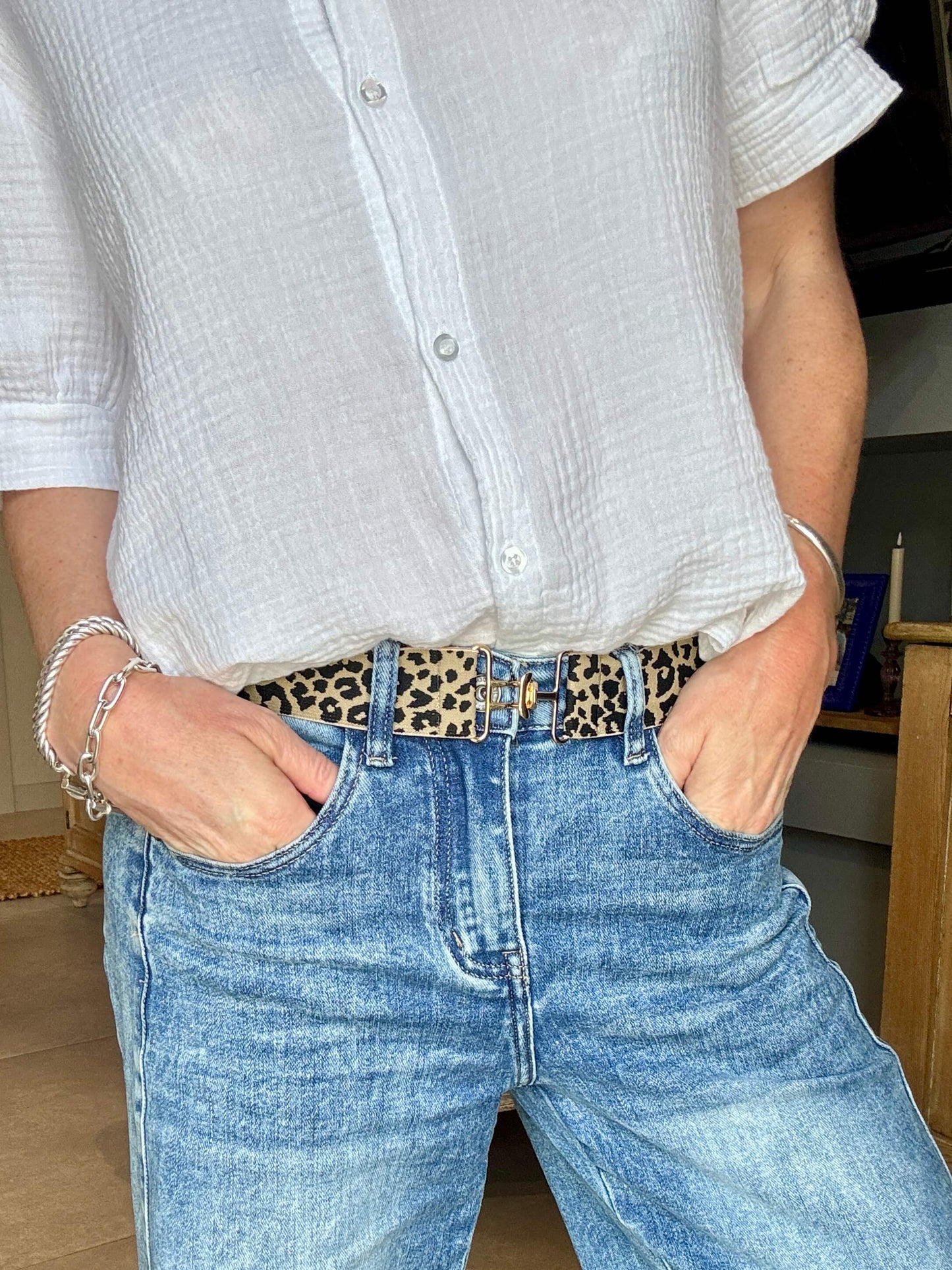 Leopard Toggle Belt