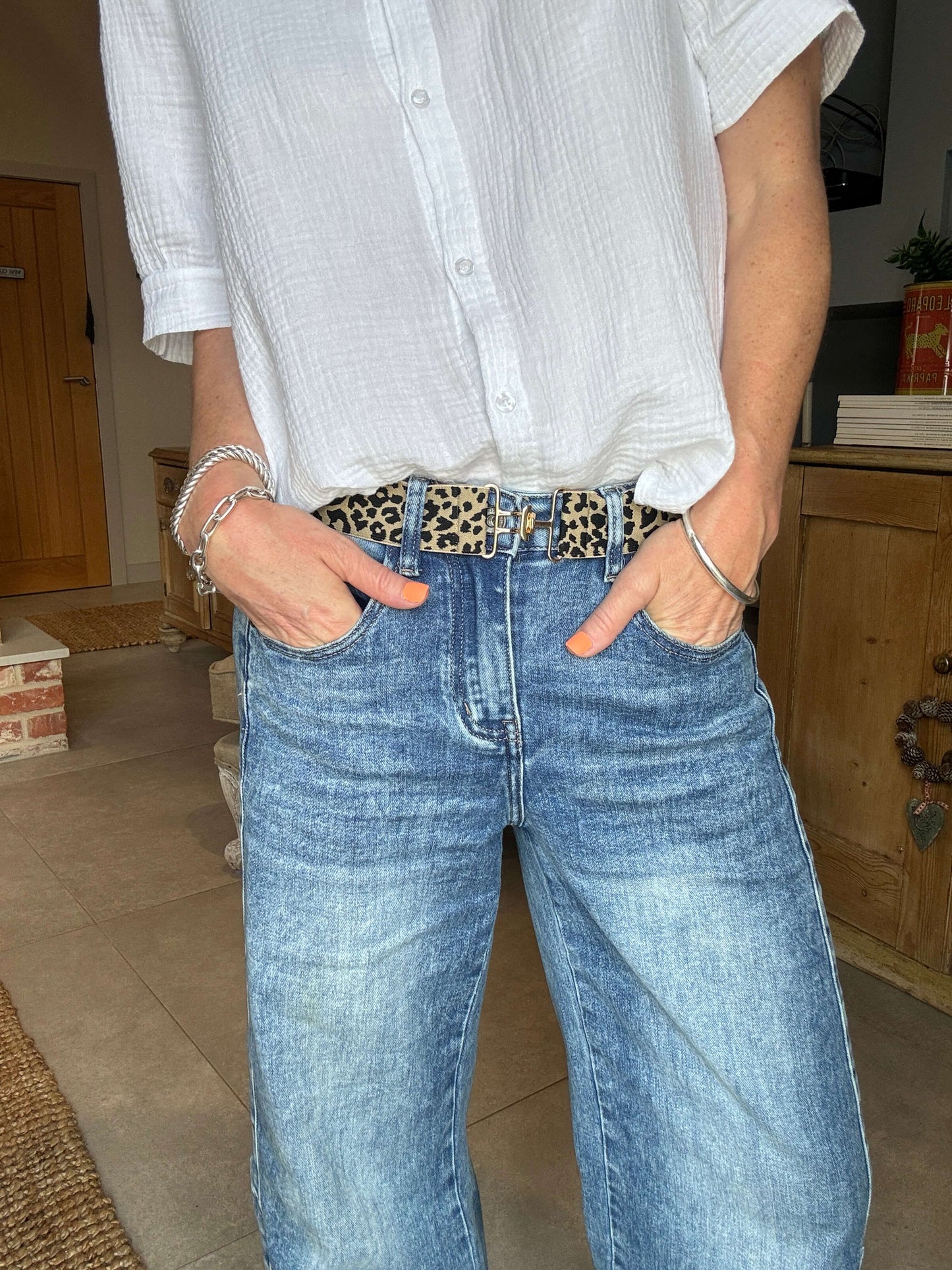 Leopard Toggle Belt