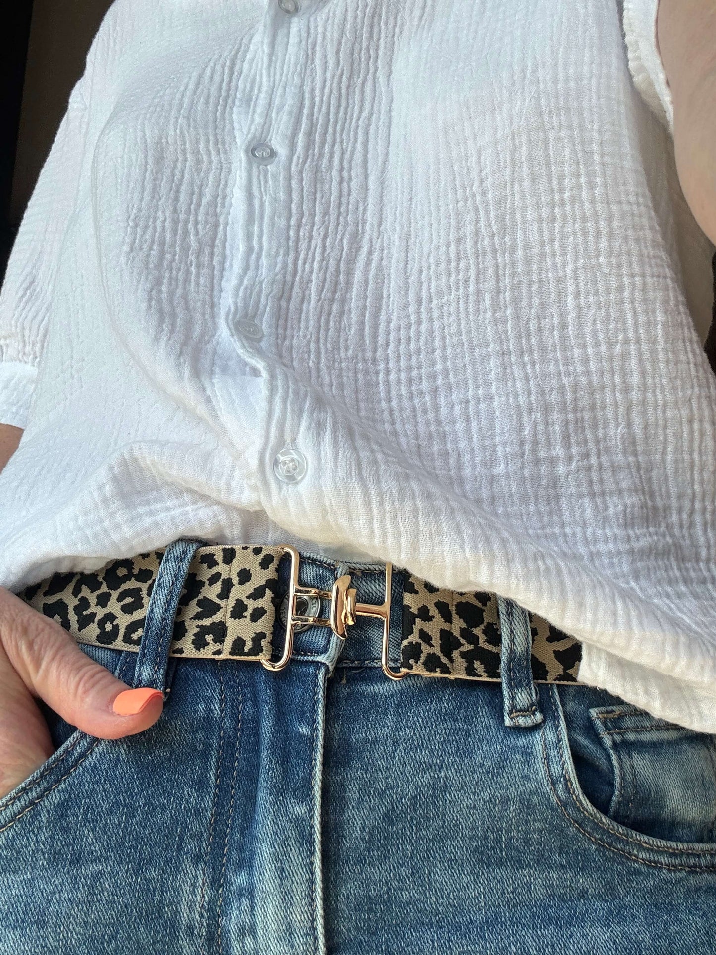 Leopard Toggle Belt