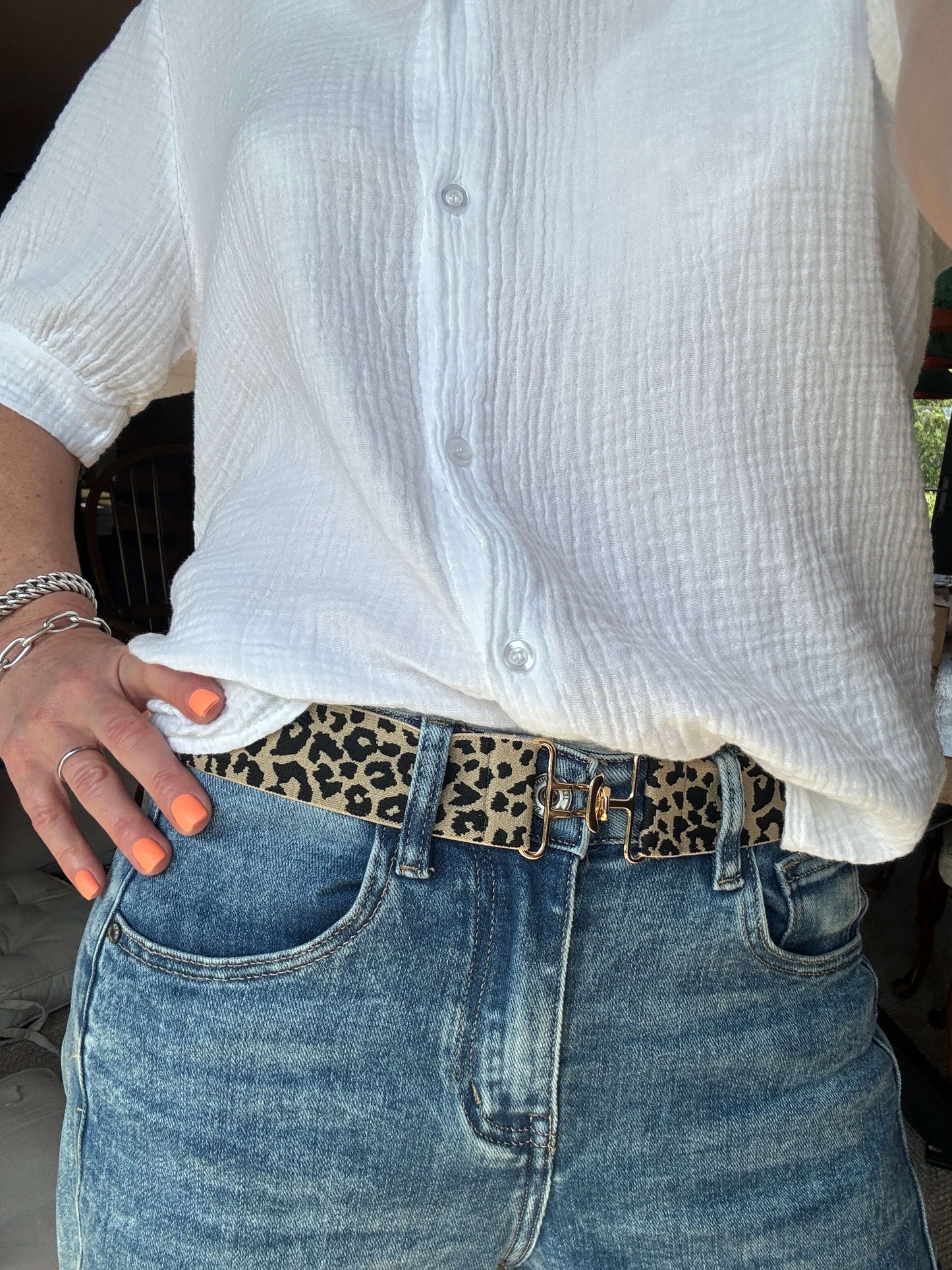 Leopard Toggle Belt