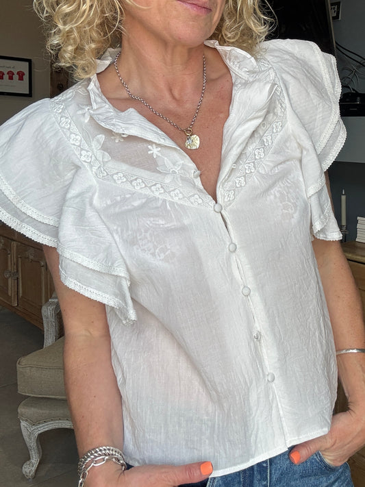 Rosie Flutter Sleeve Blouse