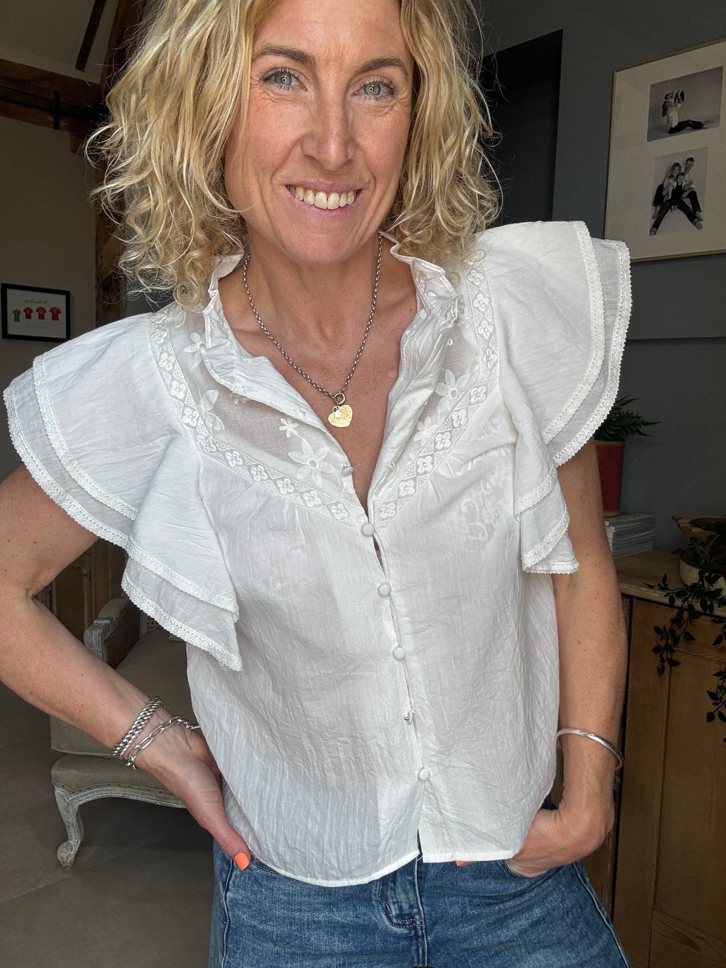 Rosie Flutter Sleeve Blouse
