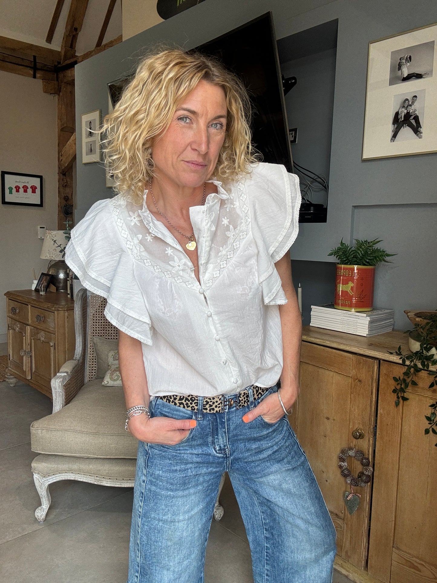 Rosie Flutter Sleeve Blouse