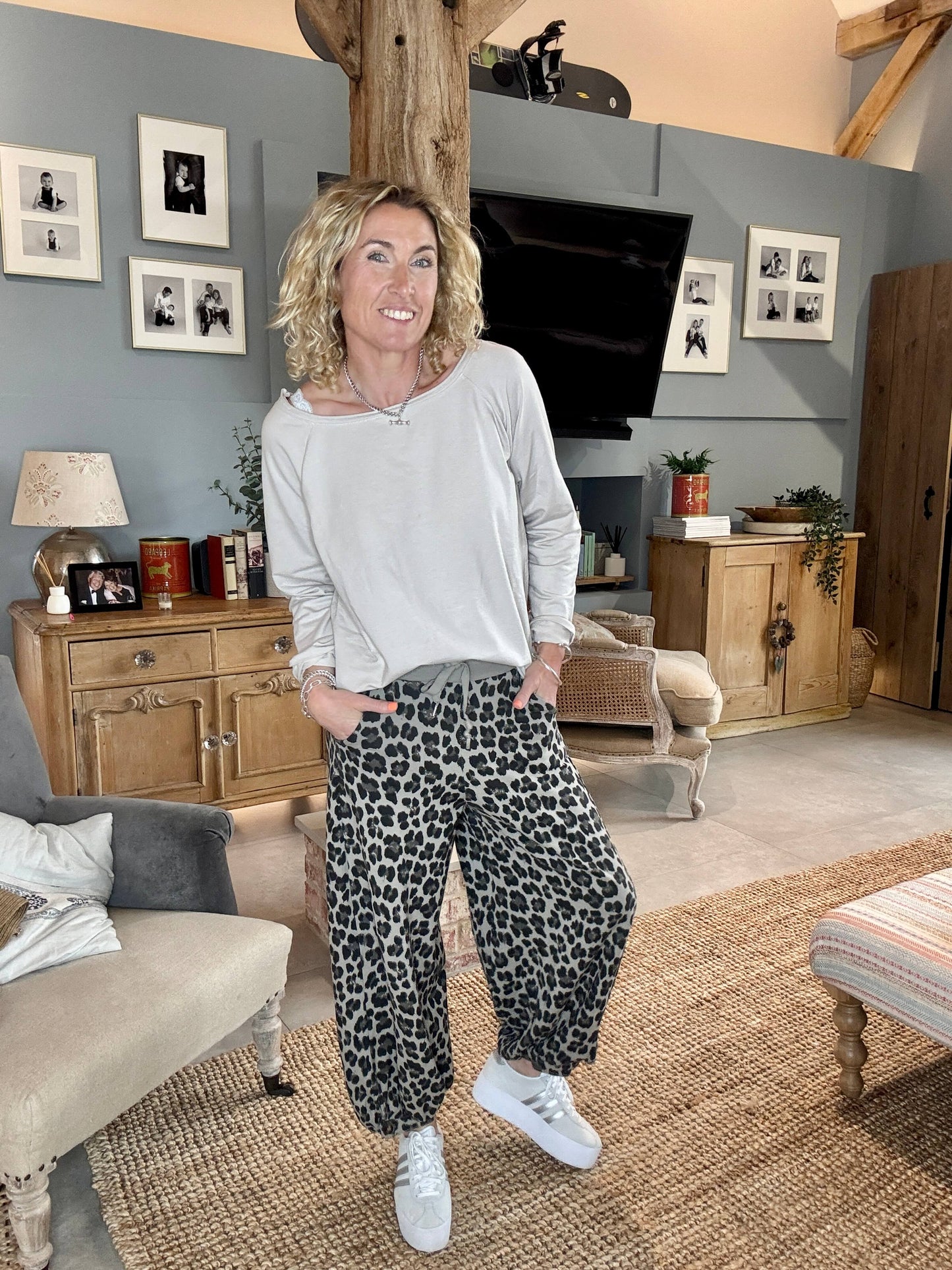 LA Mocha Leopard Joggers