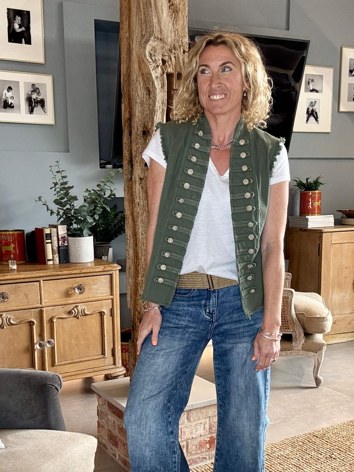 The Hendrix Military Gilet | Khaki
