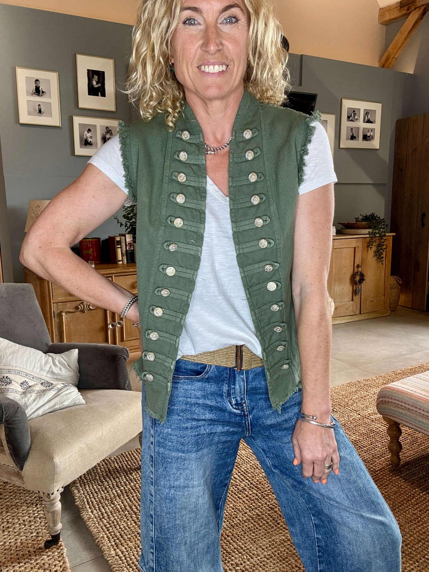 The Hendrix Military Gilet | Khaki