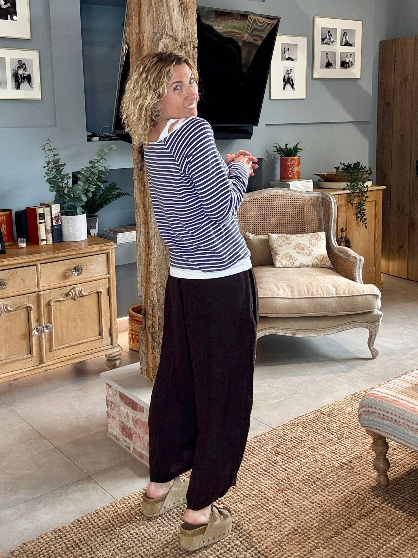 Gaucho Linen Pants | Chocolate