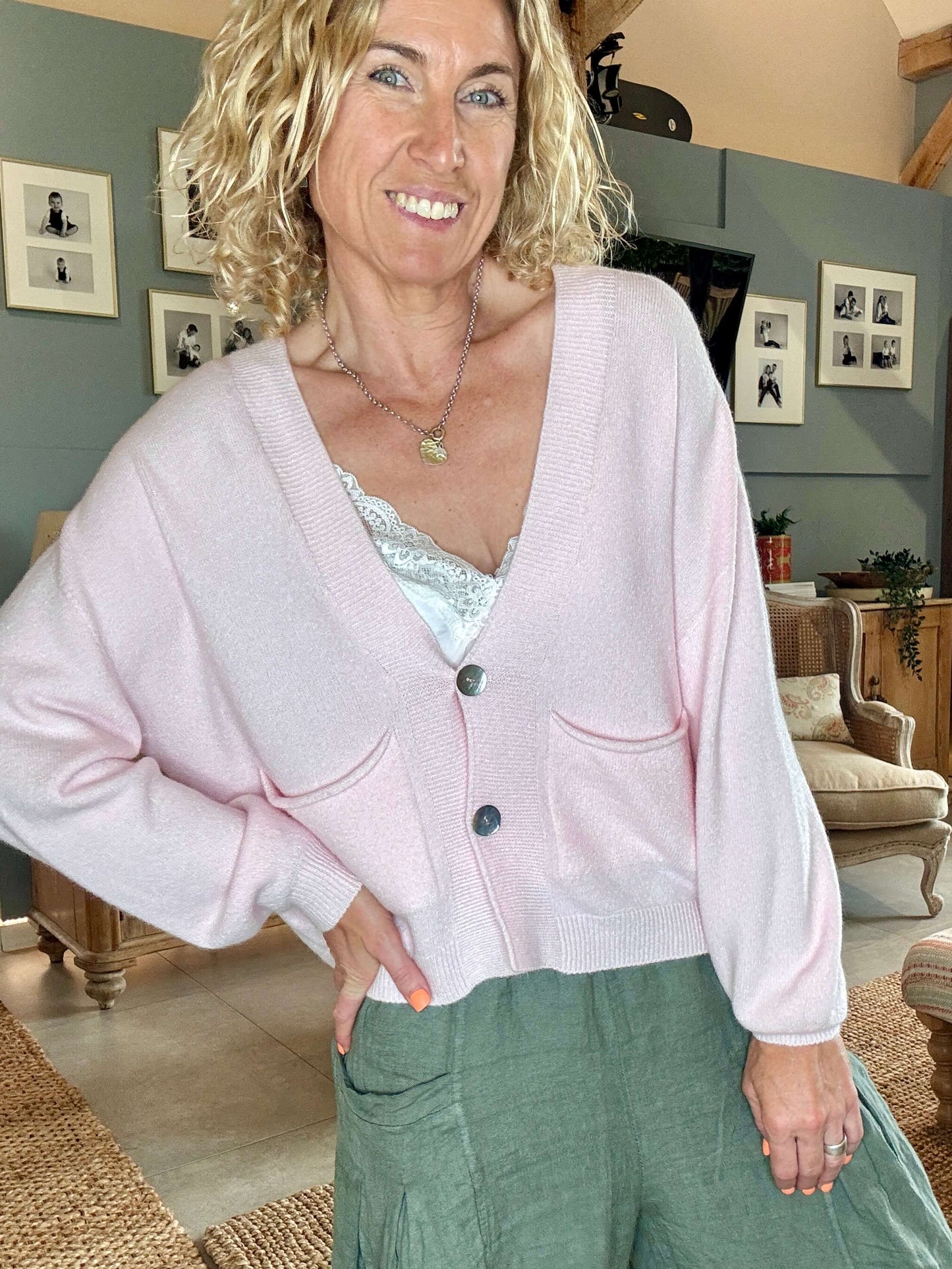The Papa Cardigan | Pale Pink (NEW)