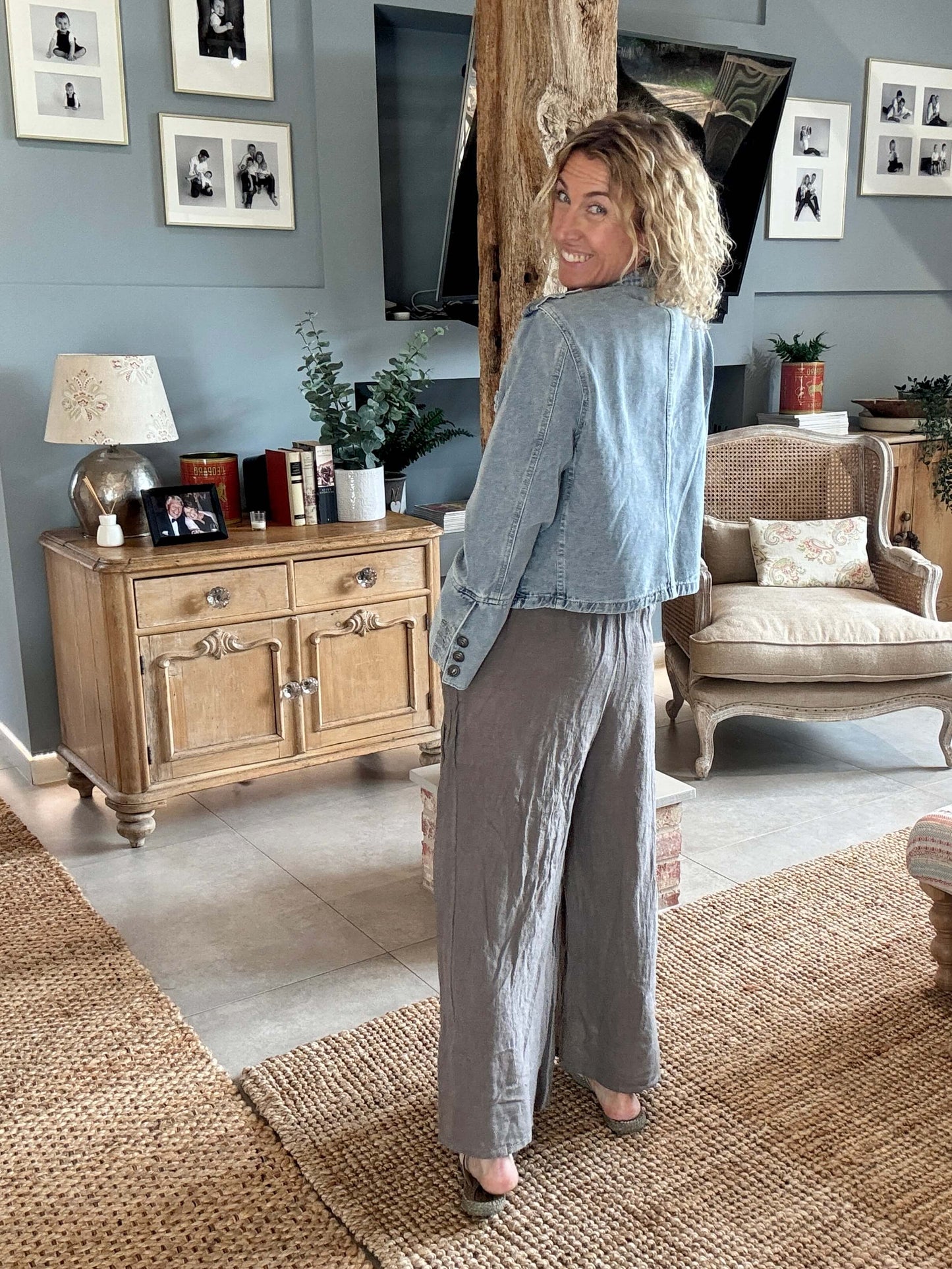 Long Beach Linen Trousers | Mocha