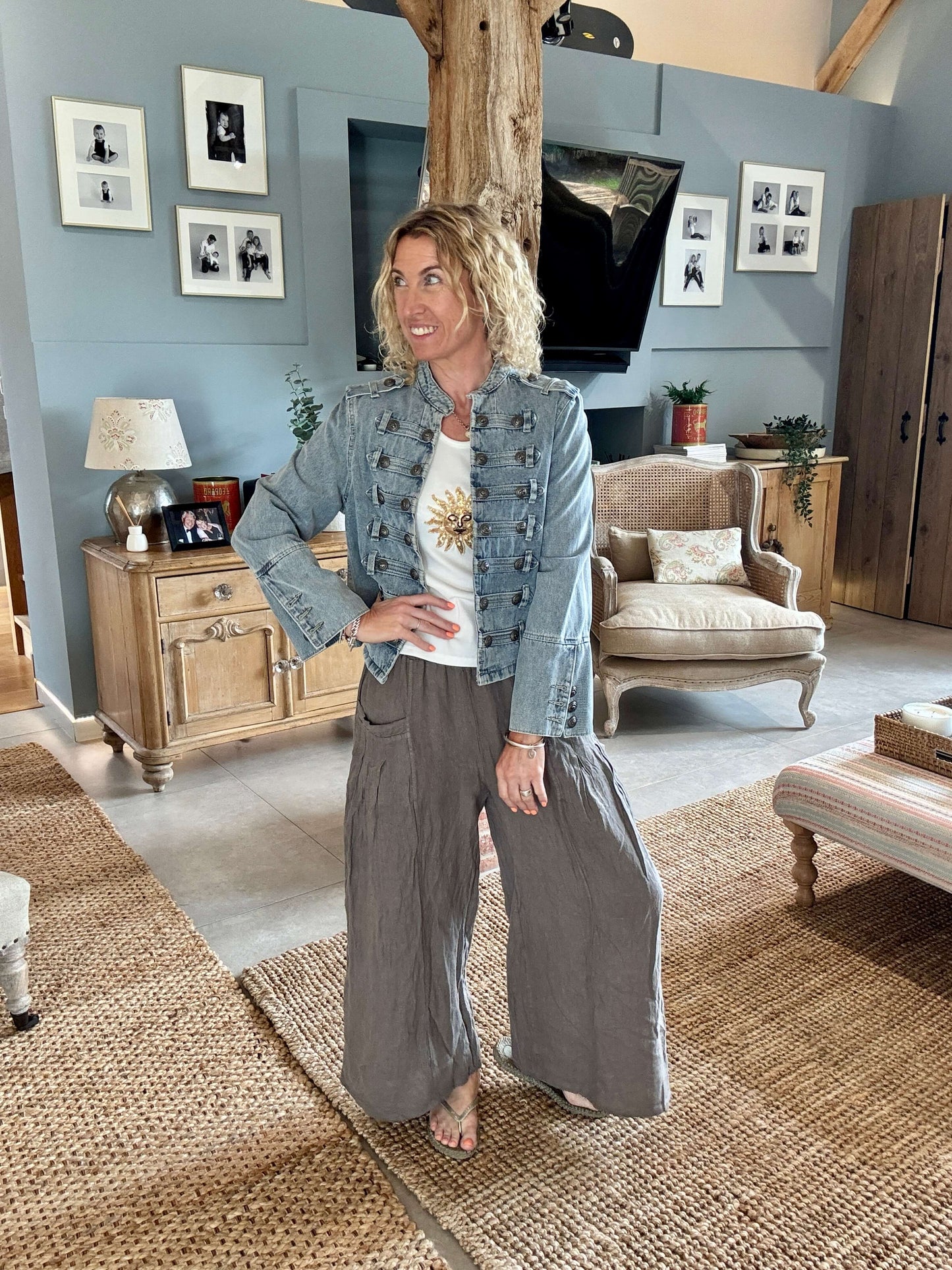 Long Beach Linen Trousers | Mocha