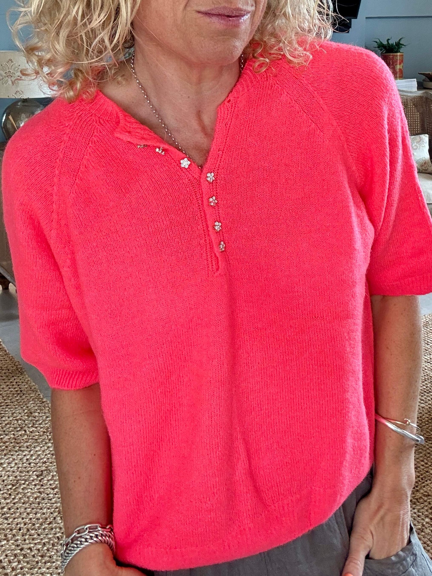Dixie Knit | Neon Coral