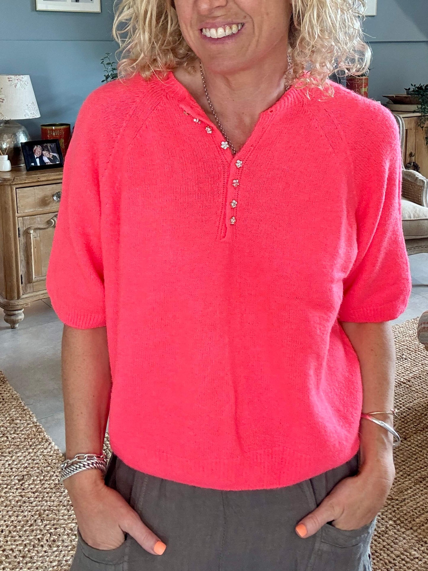 Dixie Knit | Neon Coral