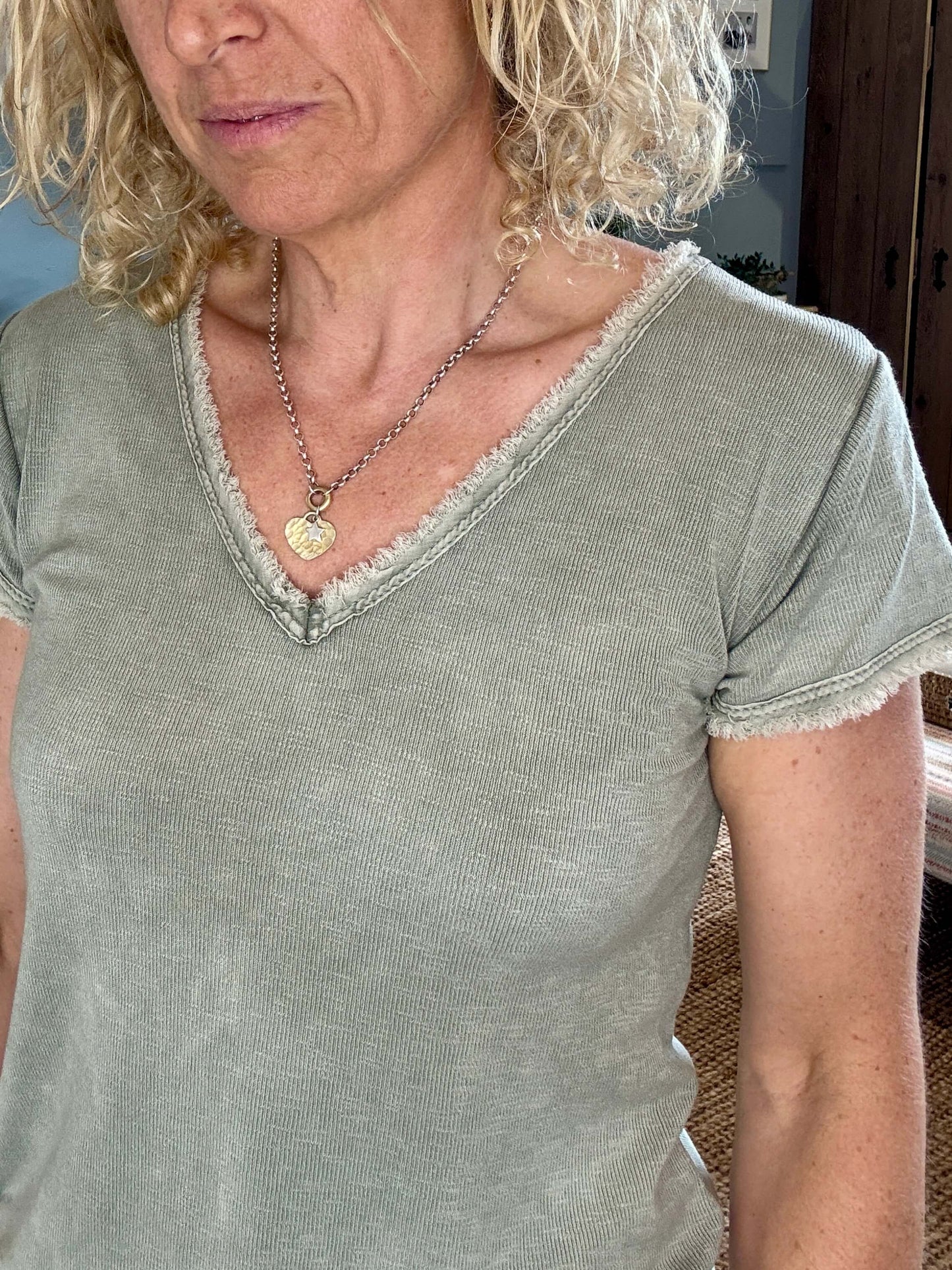 The Drift V-Neck Tee | Light Khaki