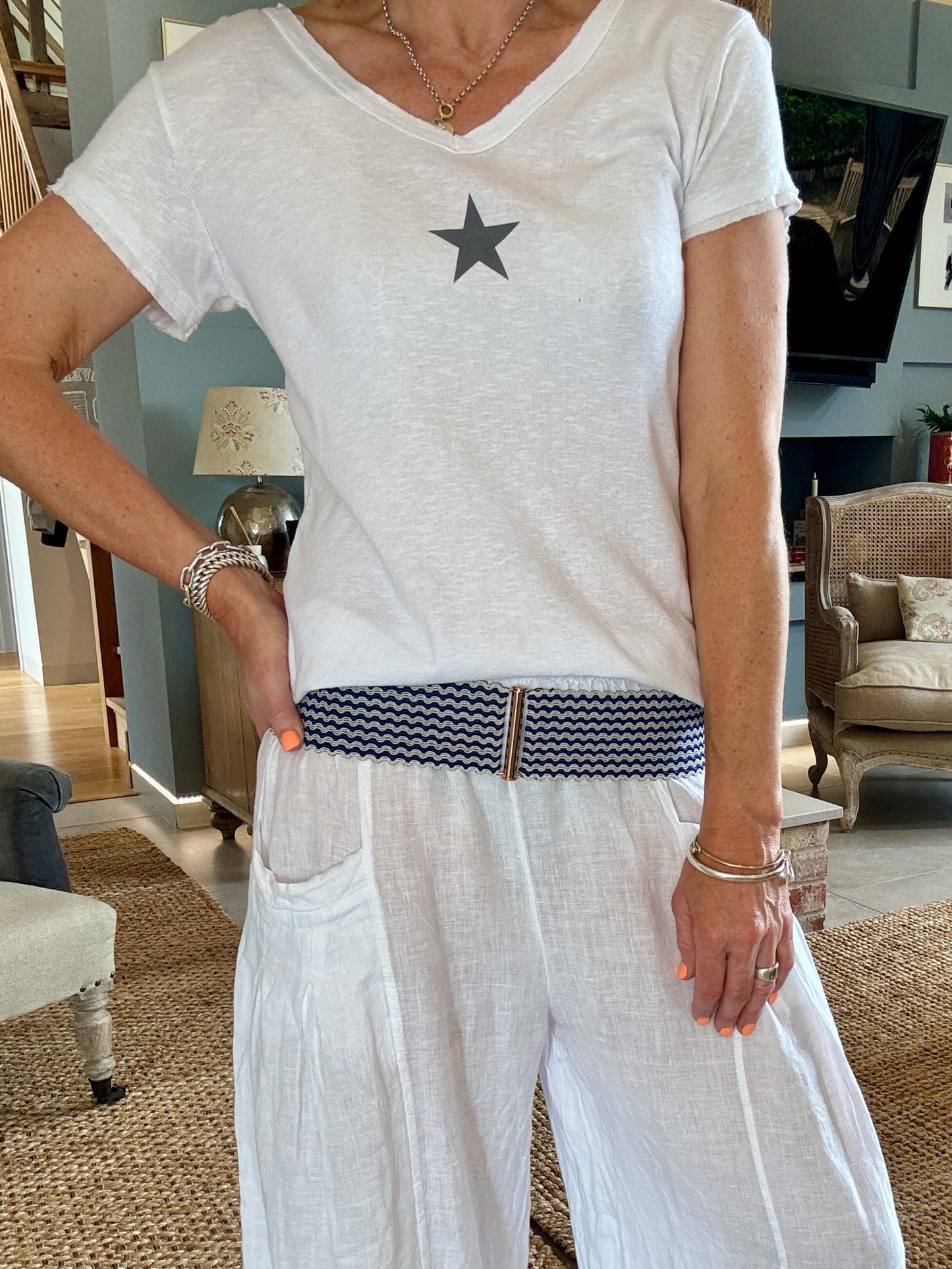 Ric Rac Belt | Navy & White