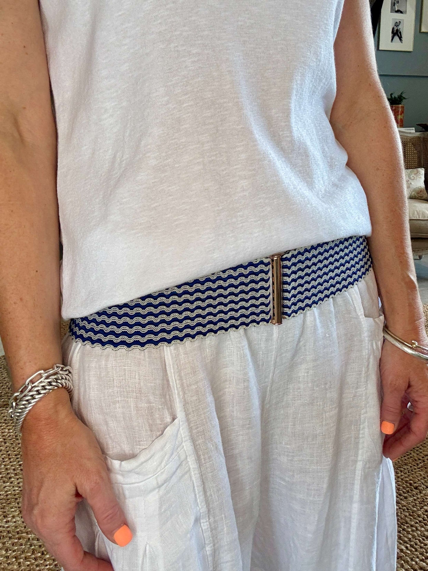 Ric Rac Belt | Navy & White