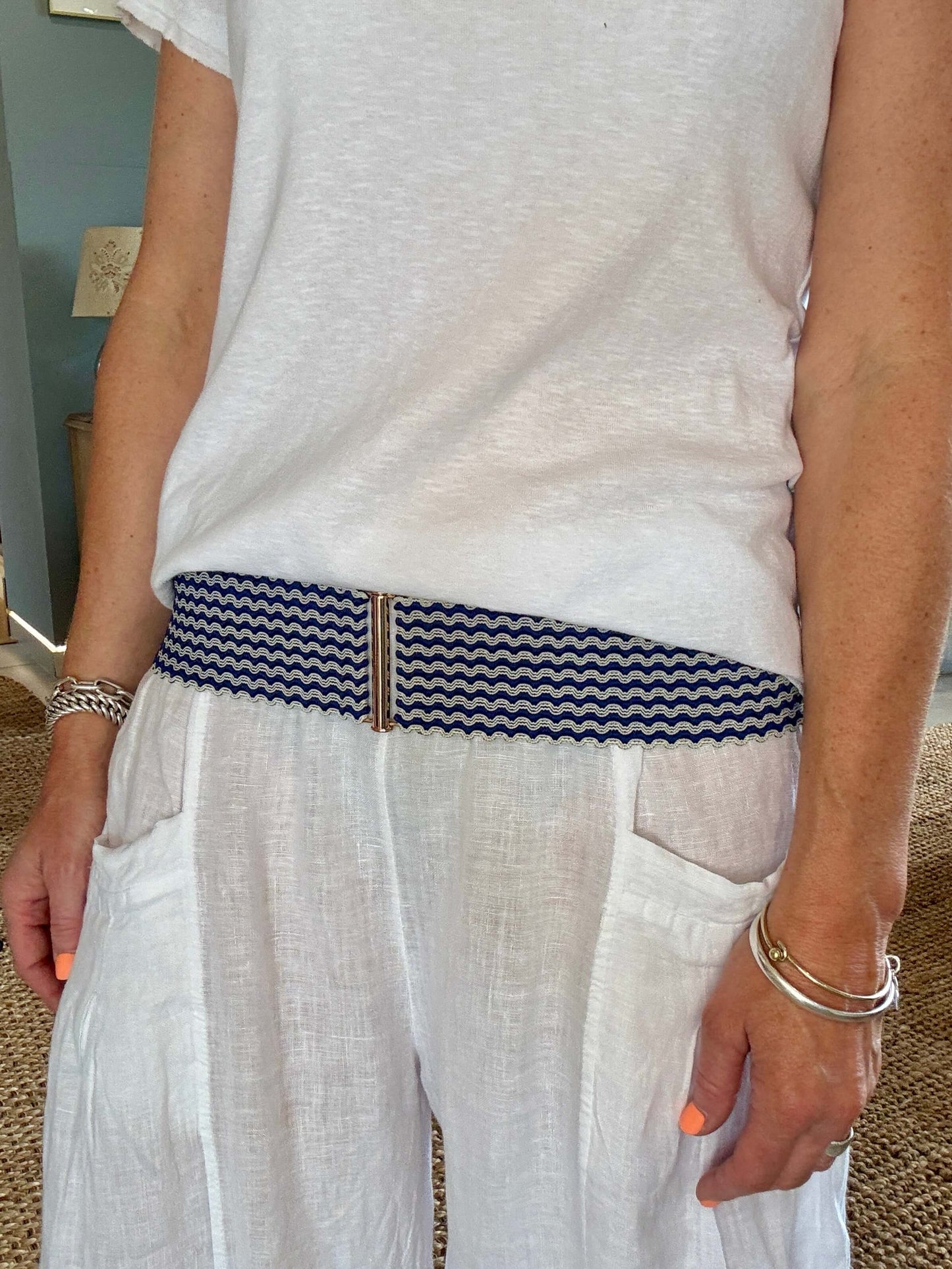 Ric Rac Belt | Navy & White