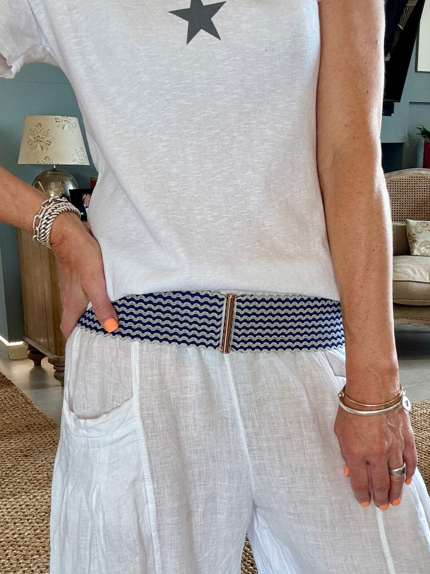 Ric Rac Belt | Navy & White
