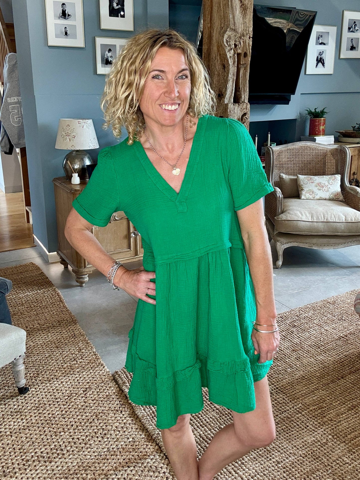 The Stevie Dress | Botanical Green