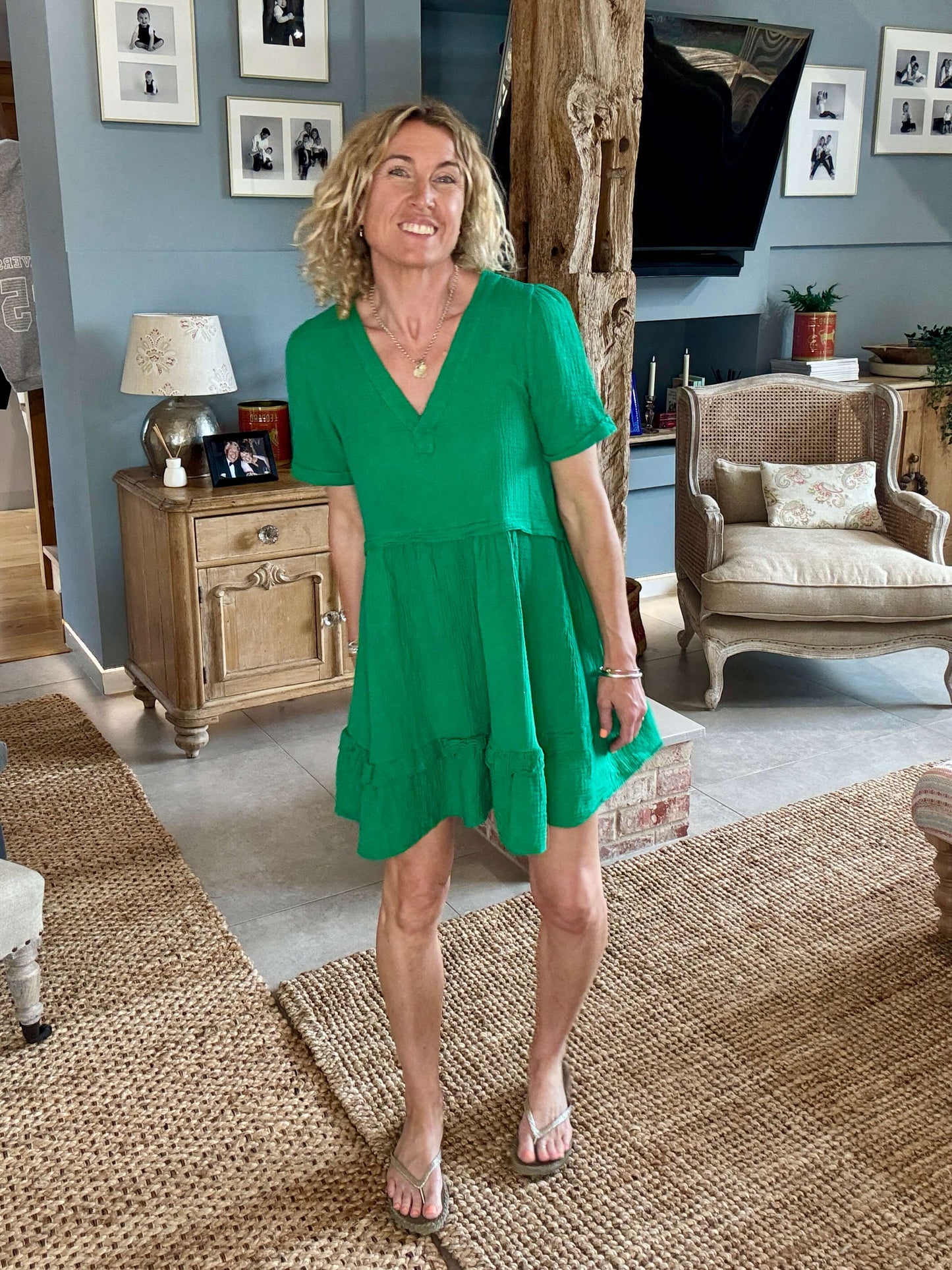 The Stevie Dress | Botanical Green