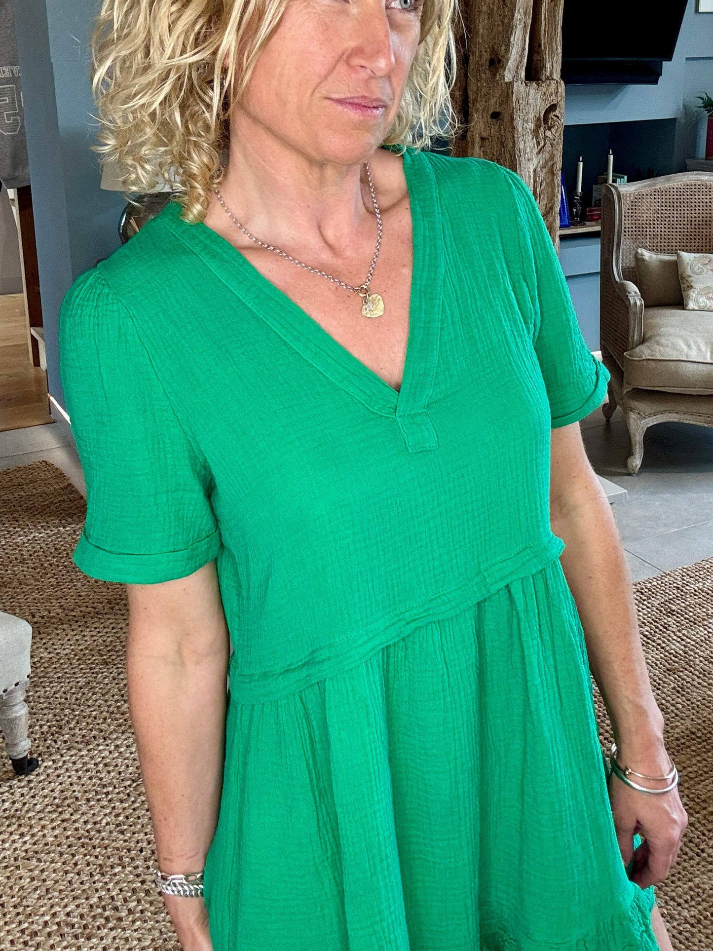 The Stevie Dress | Botanical Green