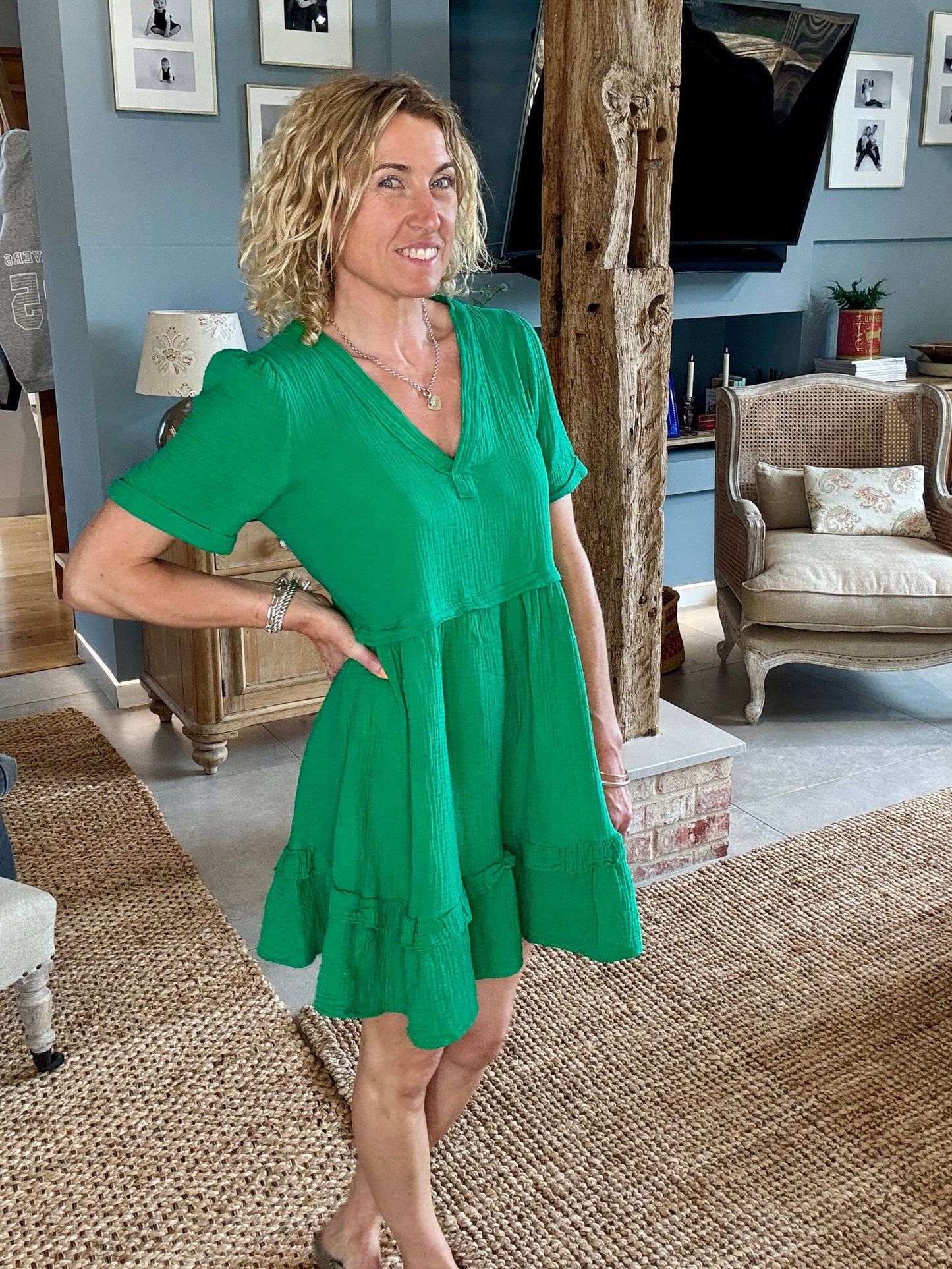 The Stevie Dress | Botanical Green