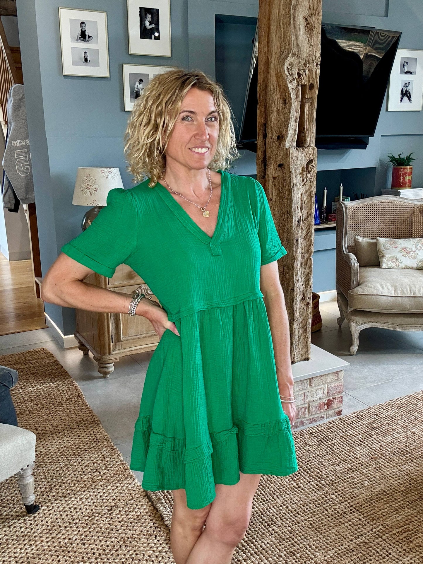 The Stevie Dress | Botanical Green