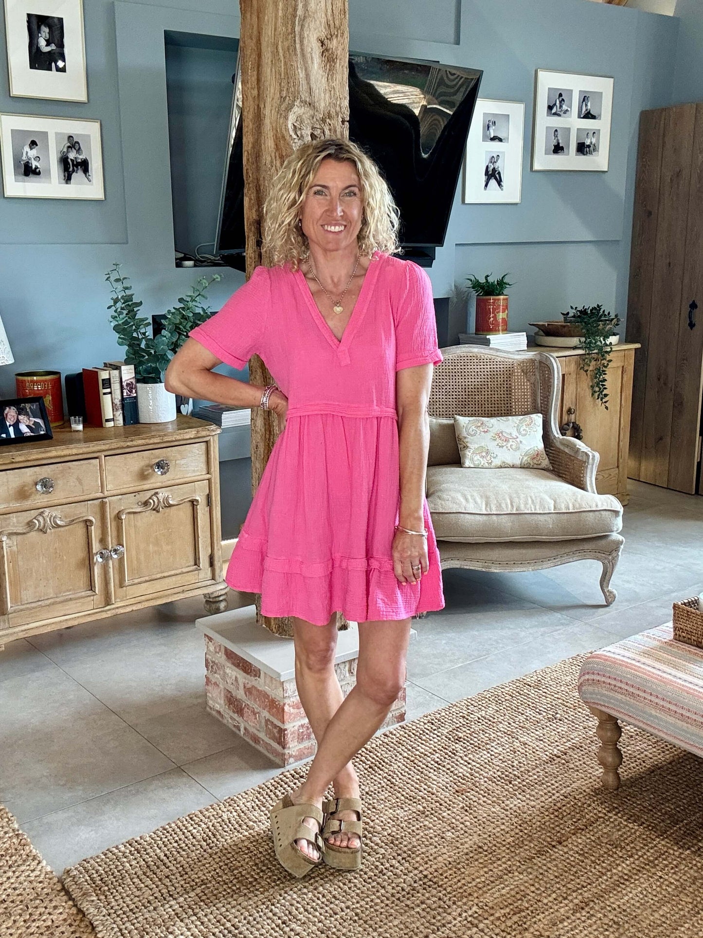 The Stevie Dress | Hot Pink