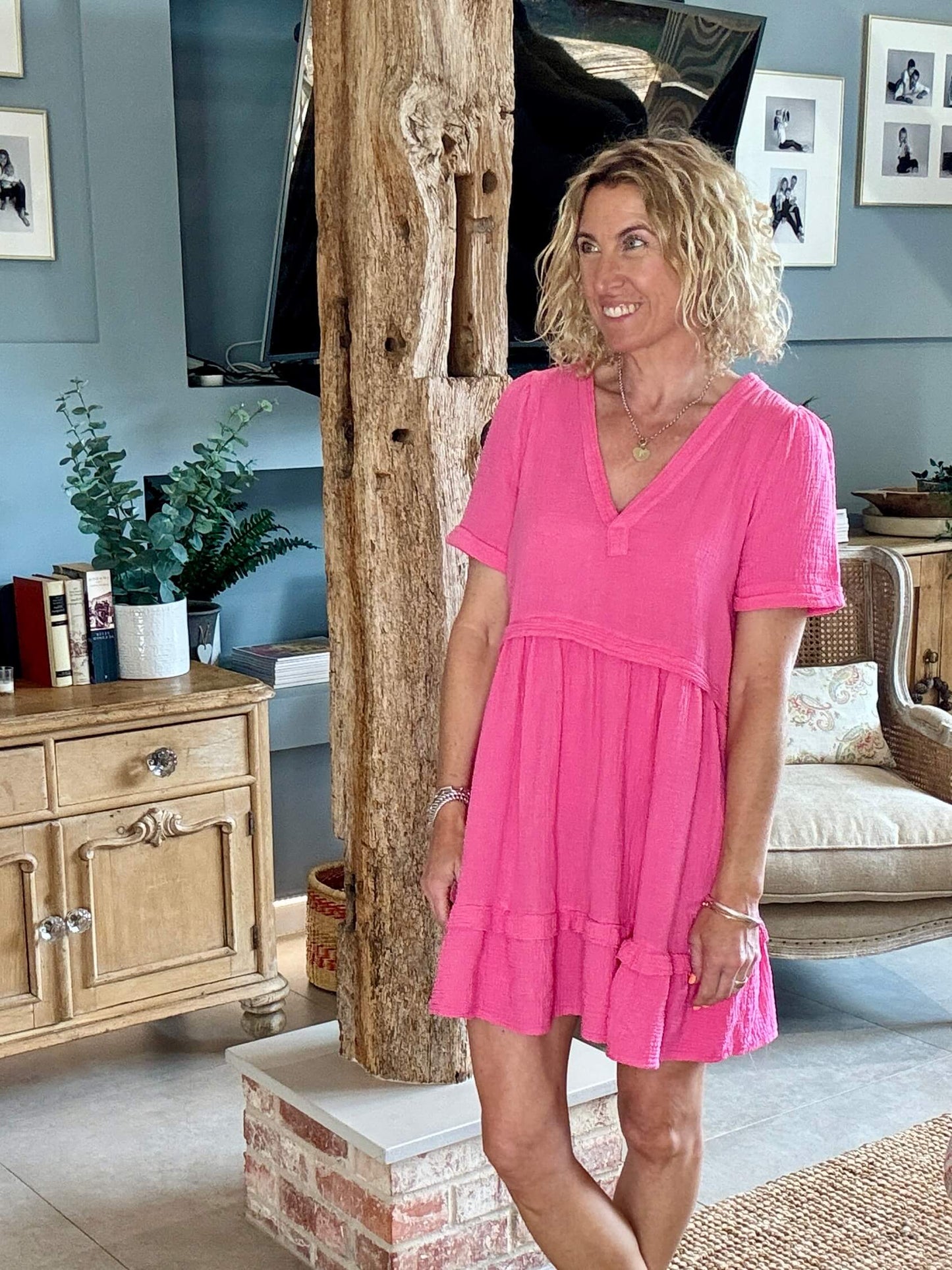 The Stevie Dress | Hot Pink