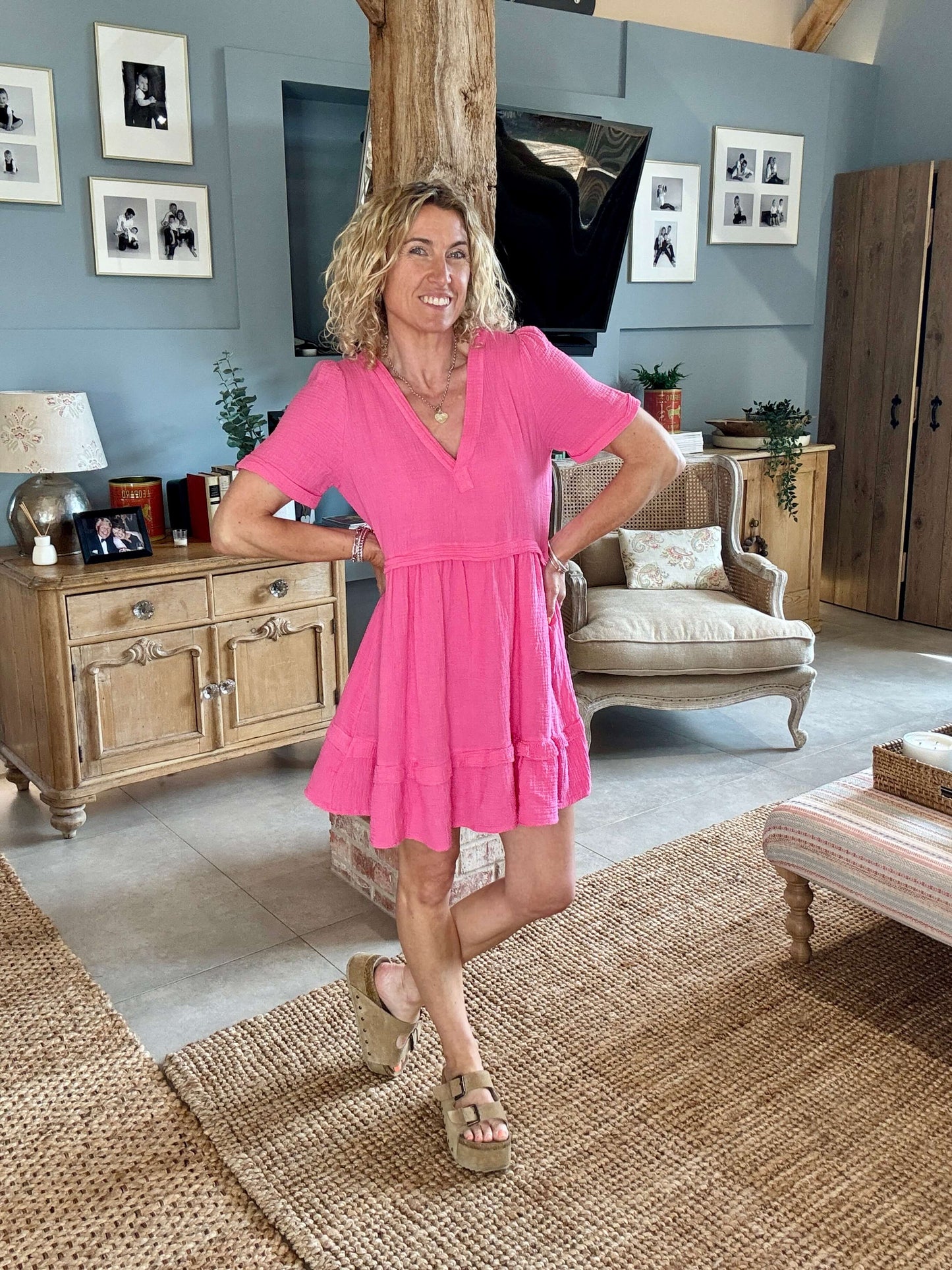 The Stevie Dress | Hot Pink