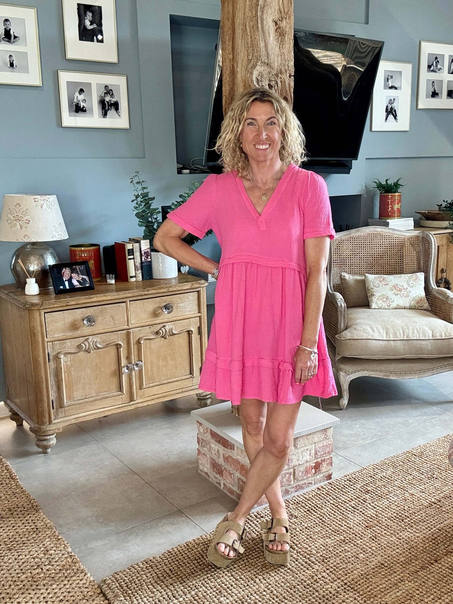 The Stevie Dress | Hot Pink