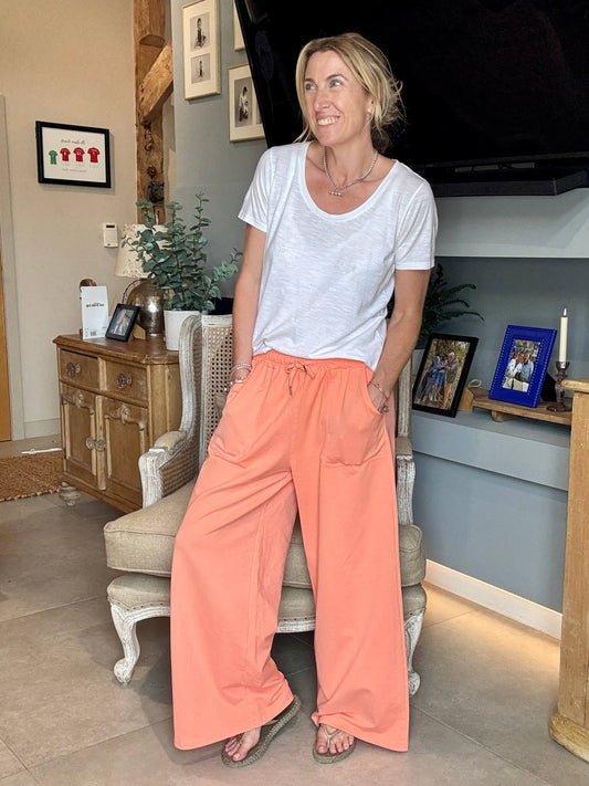 Dorset Wide Leg Jogger | Flamingo (NEW)