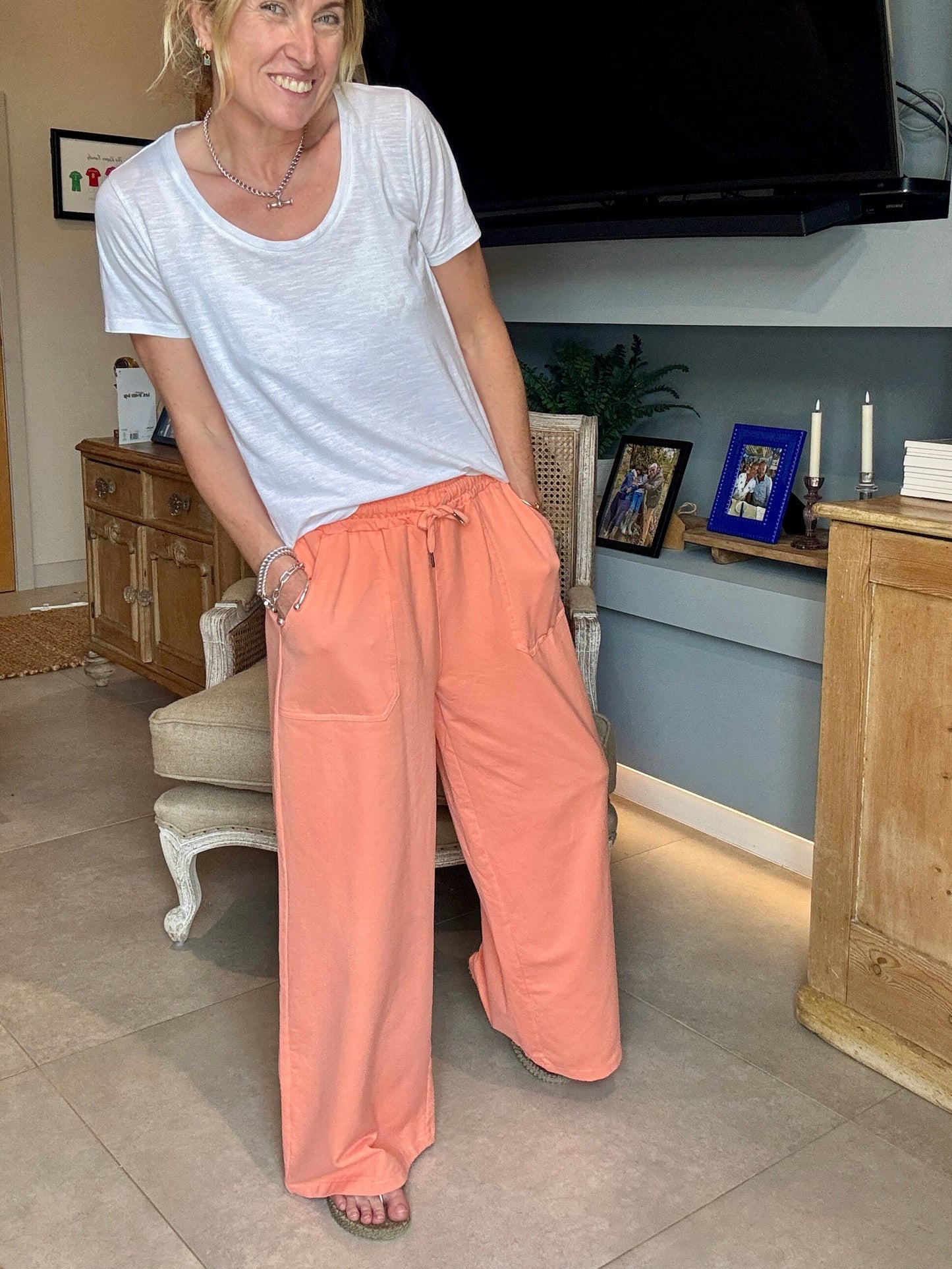 Dorset Wide Leg Jogger | Flamingo (NEW)