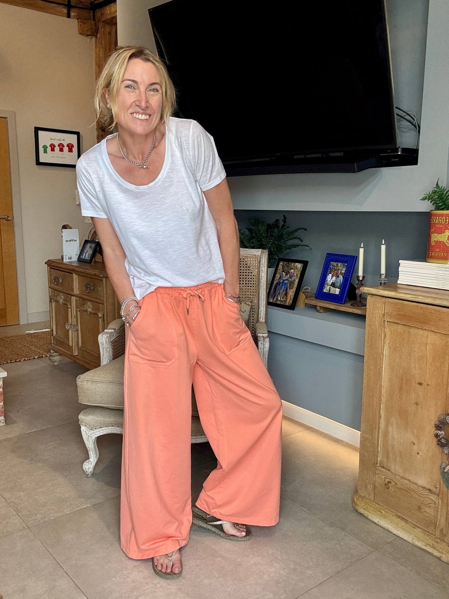 Dorset Wide Leg Jogger | Flamingo (NEW)