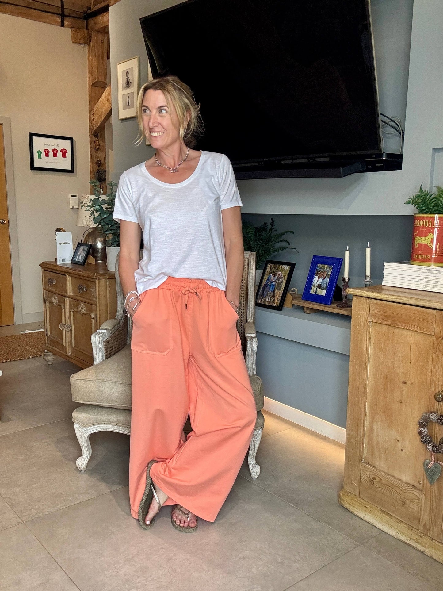 Dorset Wide Leg Jogger | Flamingo (NEW)