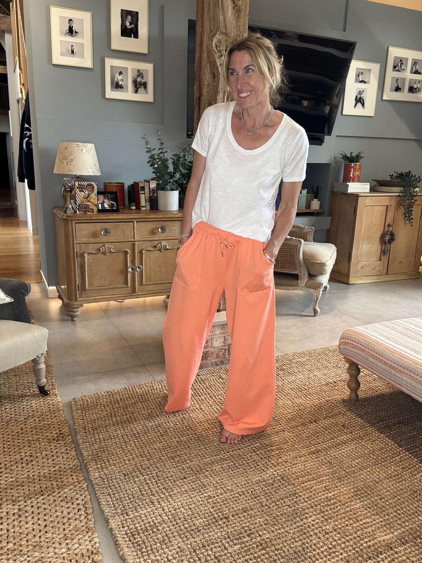 Dorset Wide Leg Jogger | Flamingo (NEW)