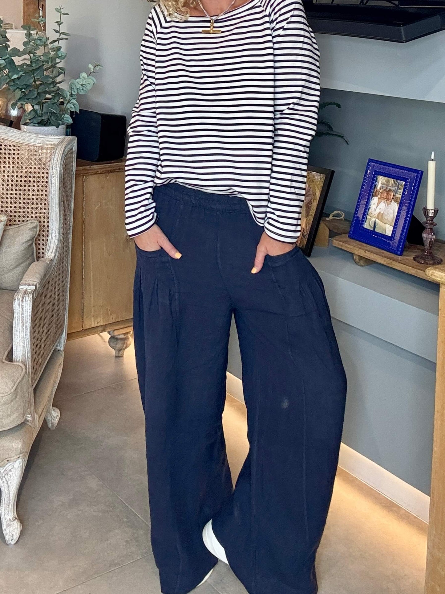 Breton Stripe Slub | Black & White