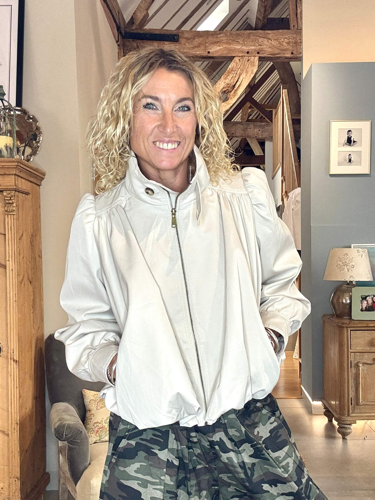 The Marlow Bubble Jacket | Beige
