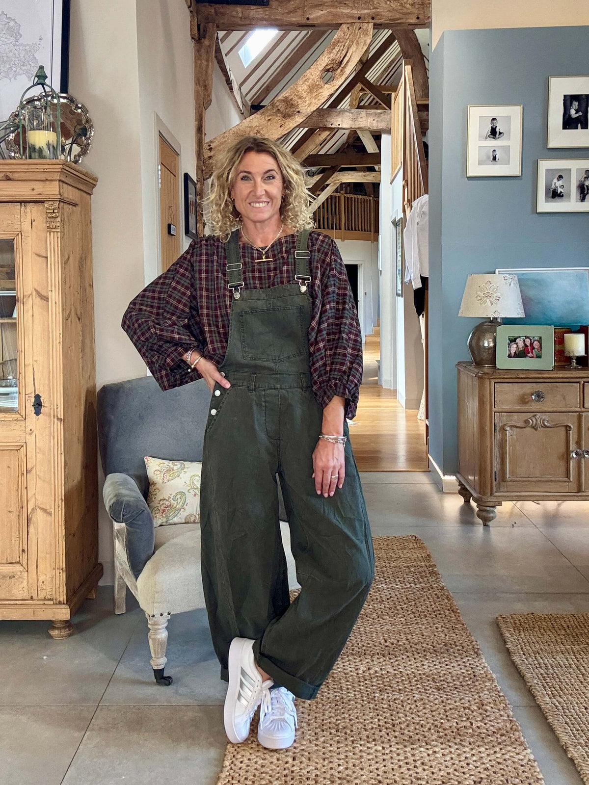 Carnaby Barrel Dungarees | Khaki