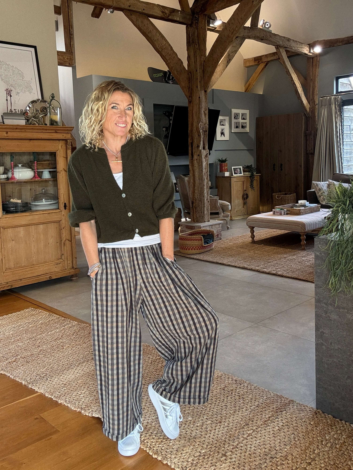 Moby Check Trousers | Blue Check