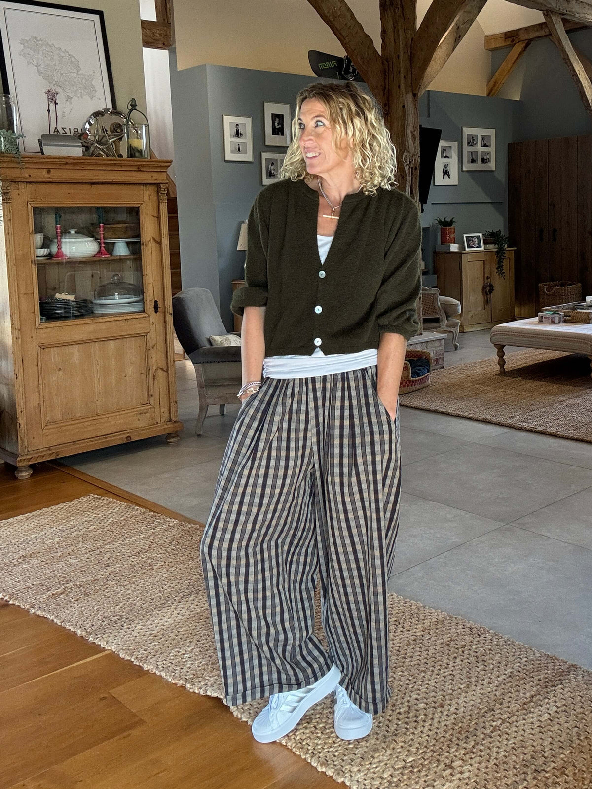 Moby Check Trousers | Blue Check