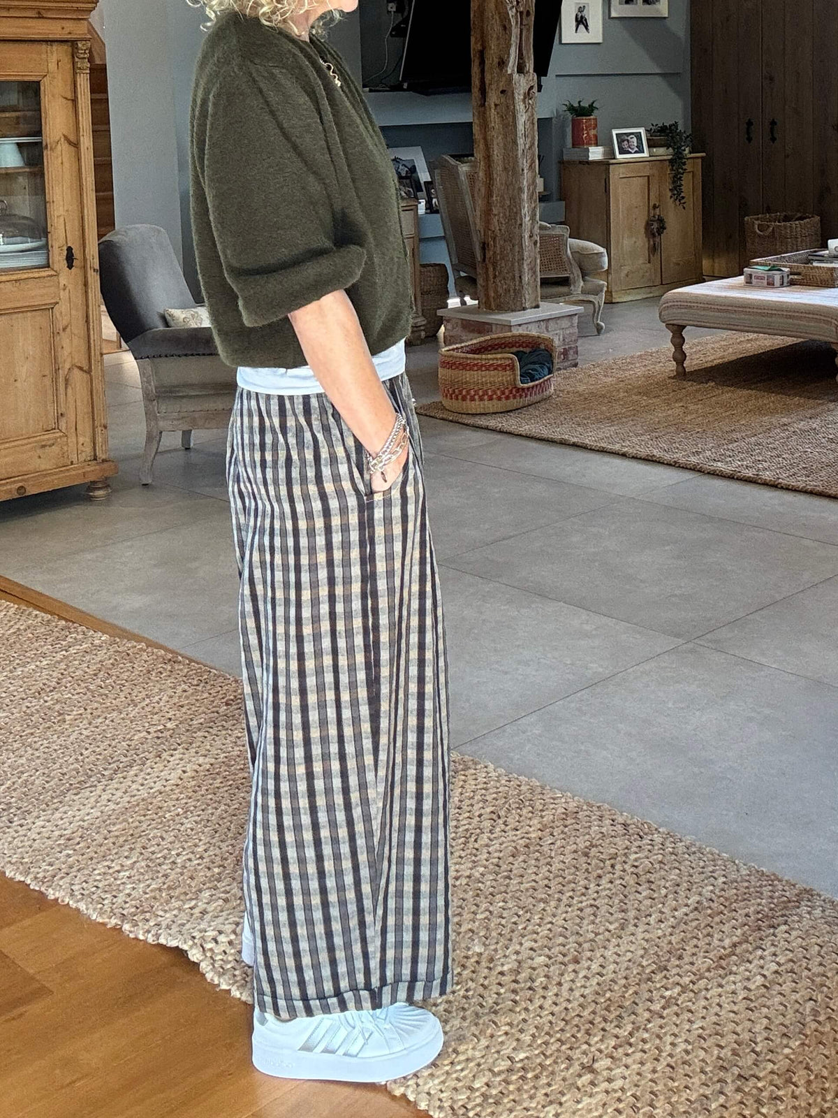 Moby Check Trousers | Blue Check