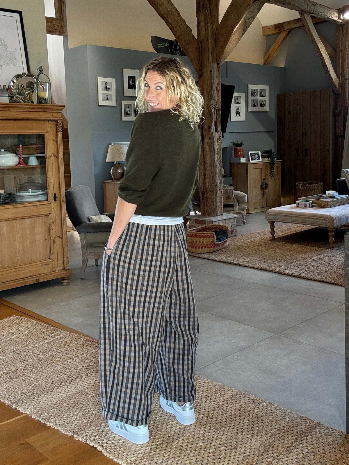 Moby Check Trousers | Blue Check