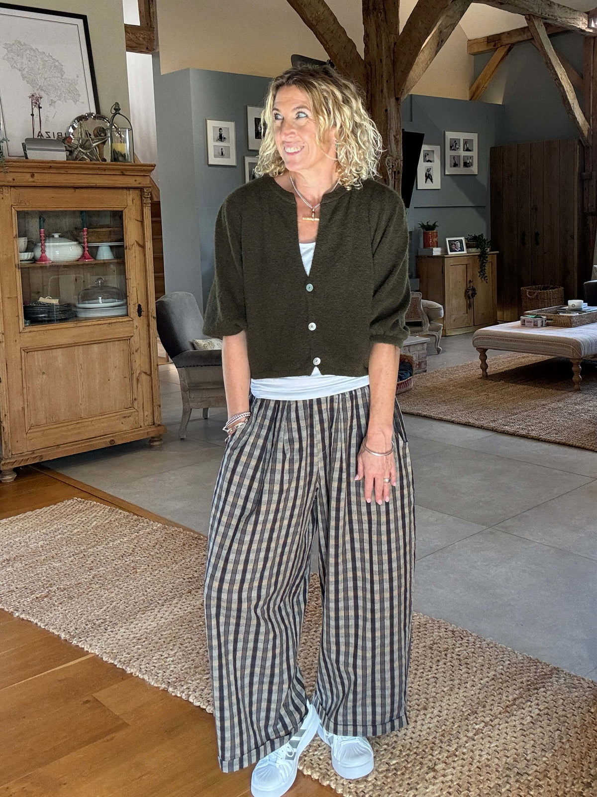 Moby Check Trousers | Blue Check