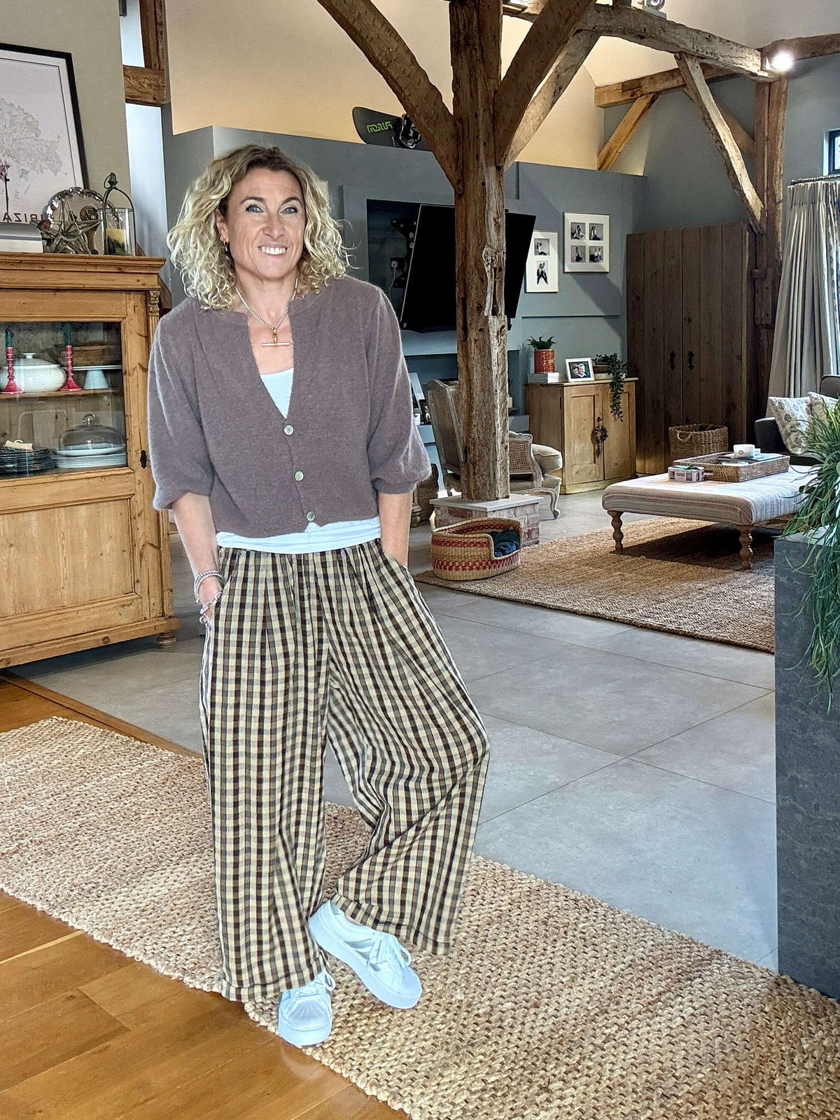 Moby Check Trousers | Yellow Check