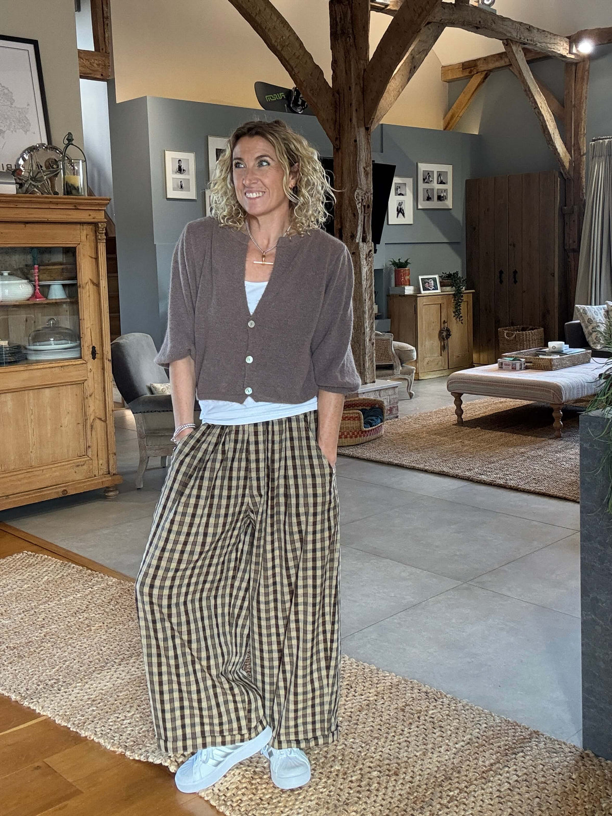 Moby Check Trousers | Yellow Check