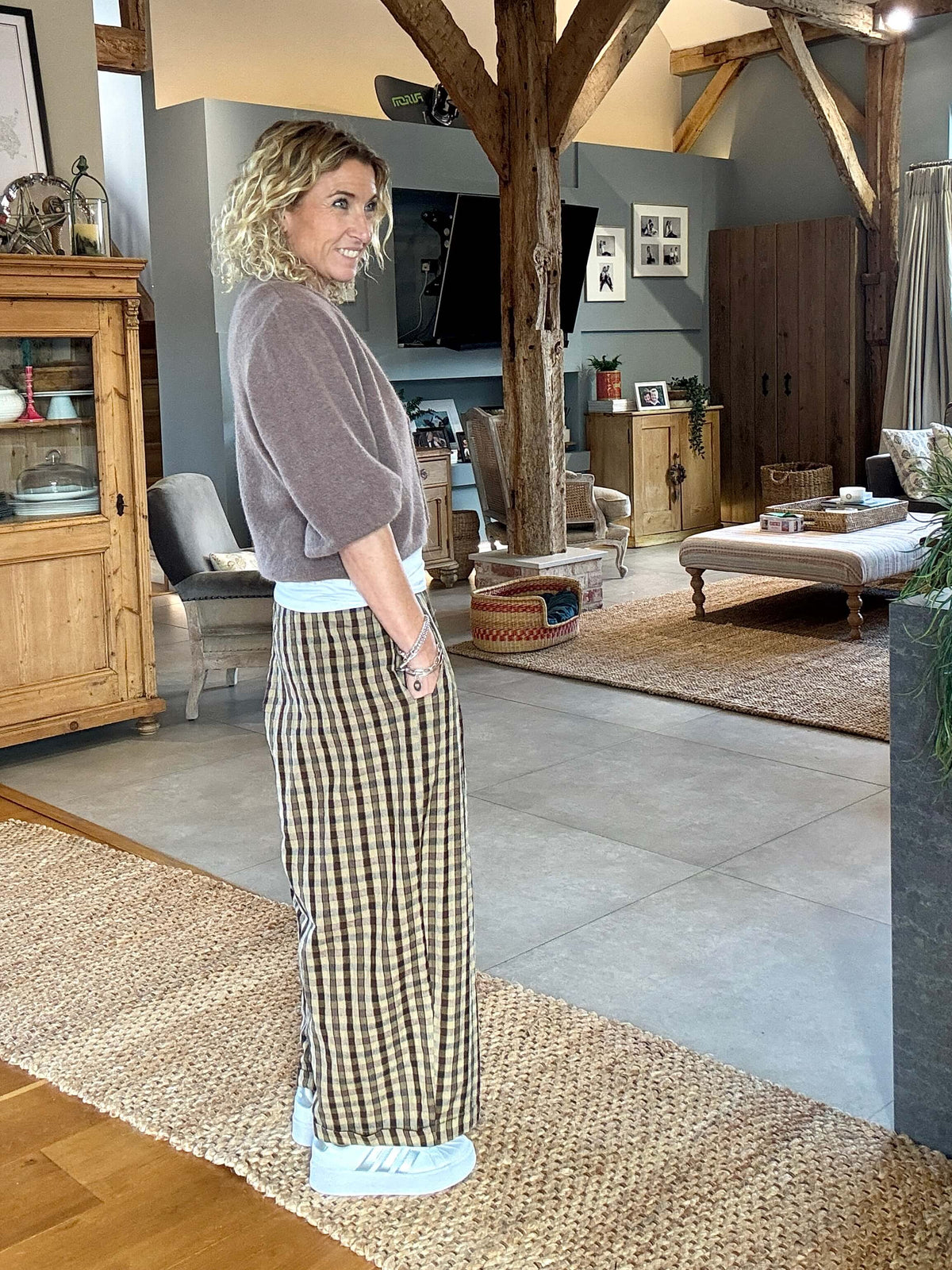 Moby Check Trousers | Yellow Check
