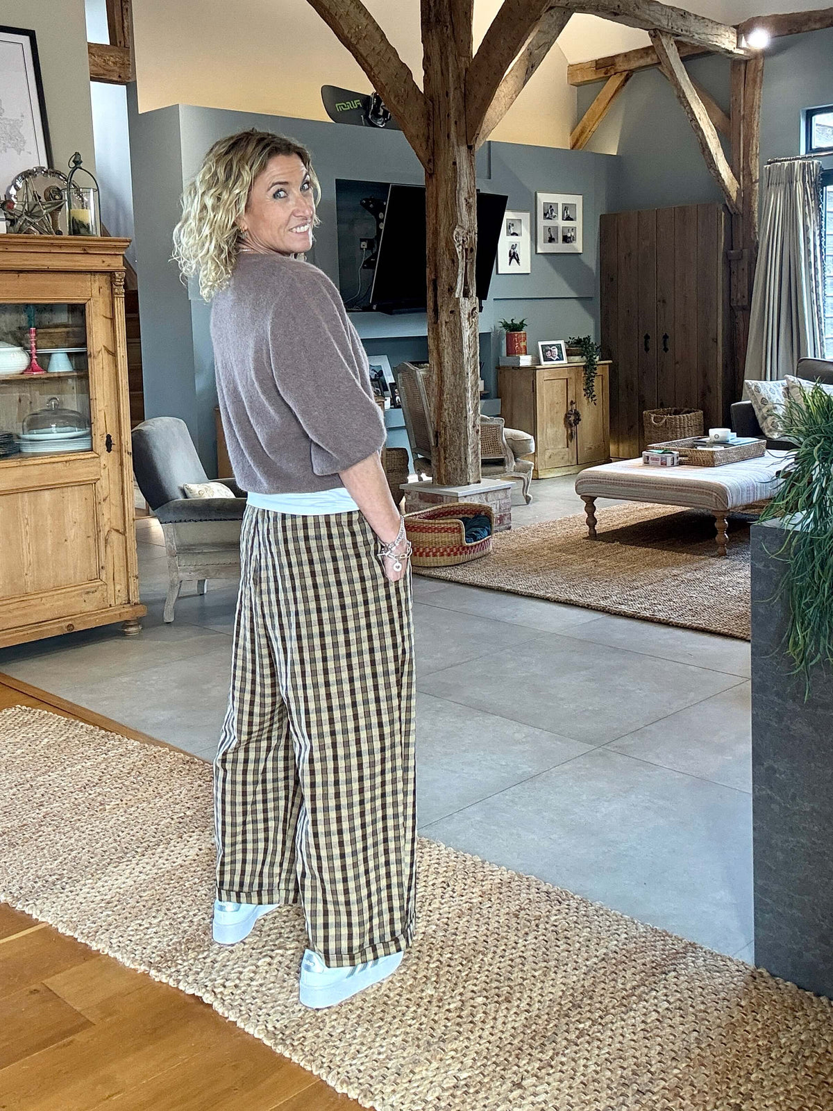 Moby Check Trousers | Yellow Check
