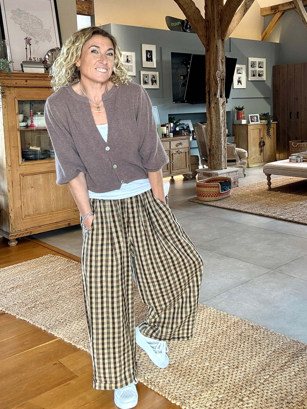 Moby Check Trousers | Yellow Check